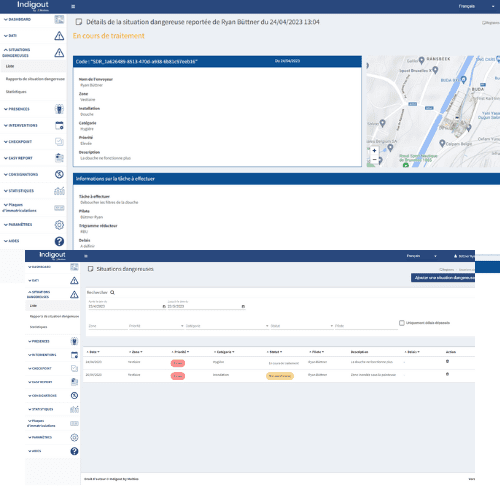 Indigout : Relevé en temps réels des situations dangereuses