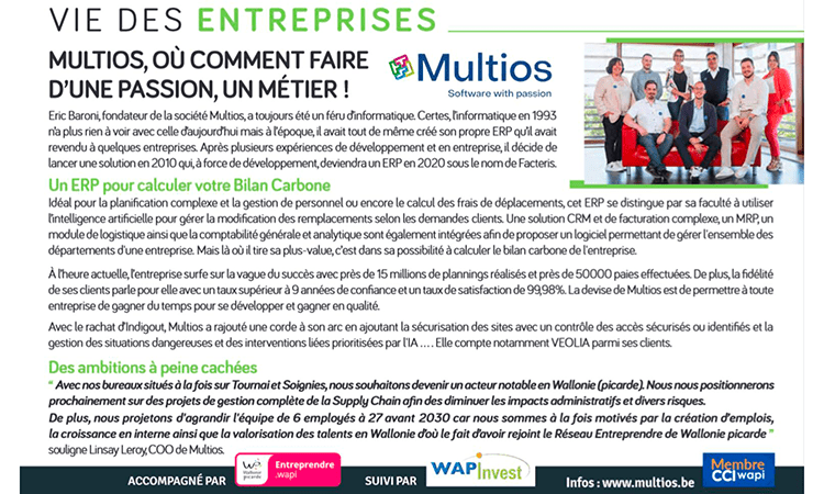 Notre passage dans le B Wapi mag